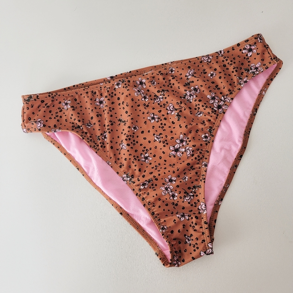 Women's Juniors' High Leg High Waist Bikini Bottom